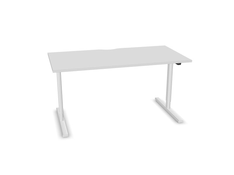 Elektriski regulējams galds EASY, M1 - balts melamīns, E - balts, 1600x800