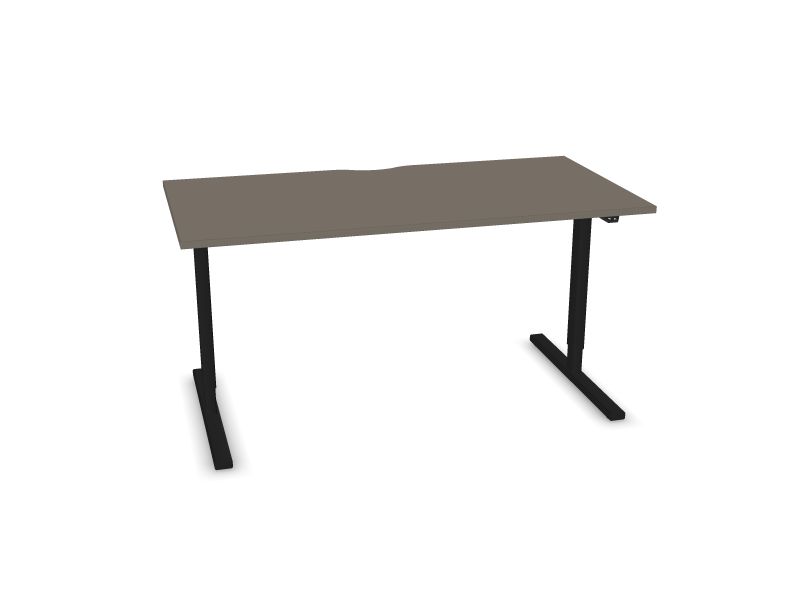Elektriski regulējams galds EASY, N2 - pelēks kubīts, A - Melns, 1600x800