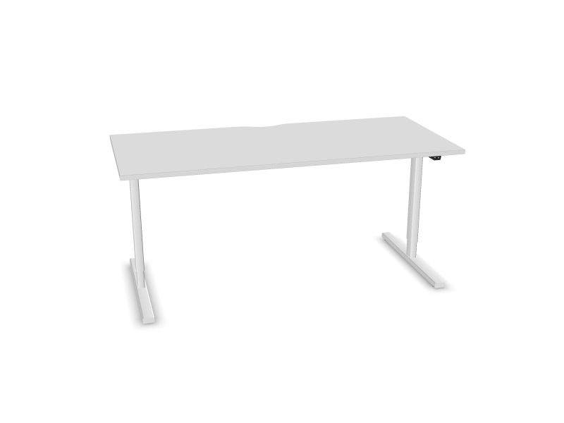 Elektriski regulējams galds EASY, M1 - balts melamīns, E - balts, 1800x800