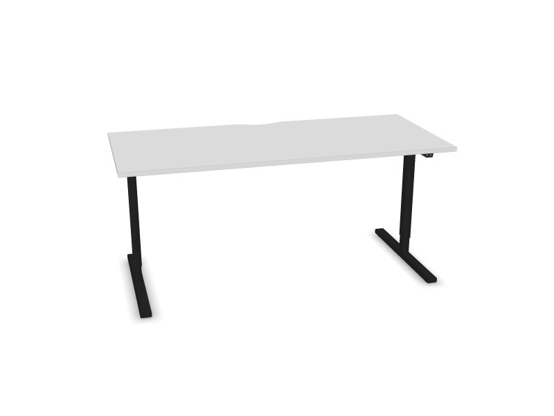 Elektriski regulējams galds EASY, M1 - balts melamīns, A - Melns, 1800x800