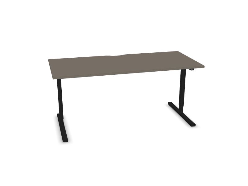 Elektriski regulējams galds EASY, N2 - pelēks kubīts, A - Melns, 1800x800