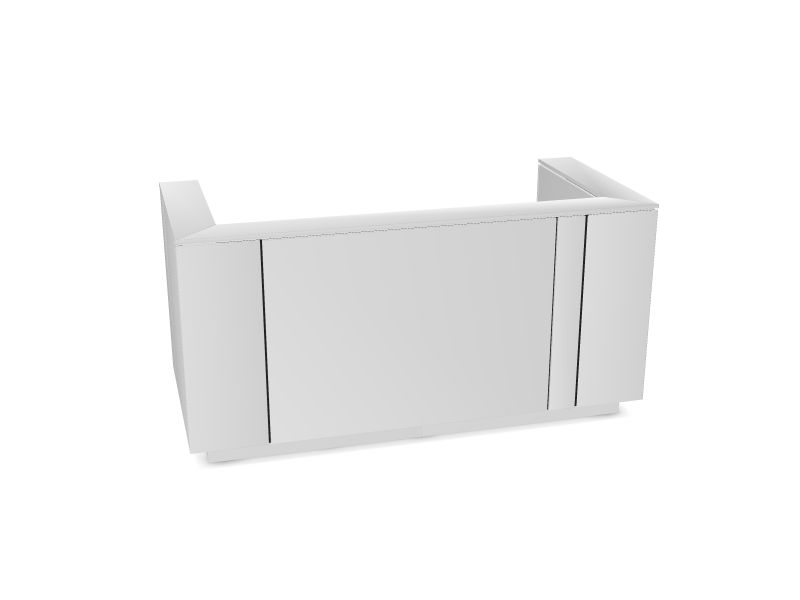 Recepcijas lete ICE, M1 - balts melamīns, M1 - balts melamīns, 2204x1022, J4 - melns melamīns