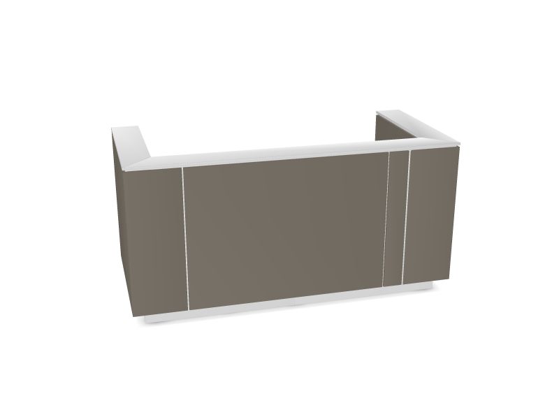 Recepcijas lete ICE, M1 - balts melamīns, M1 - balts melamīns, 2204x1022, N2 - pelēks kubīta melamīns