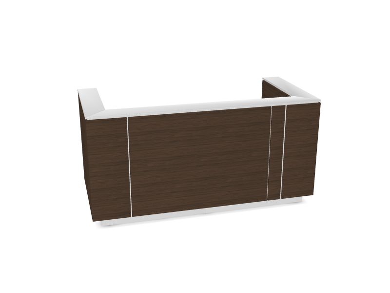 Recepcijas lete ICE, M1 - balts melamīns, M1 - balts melamīns, 2204x1022, D4 - tumšs melamīna valrieksts