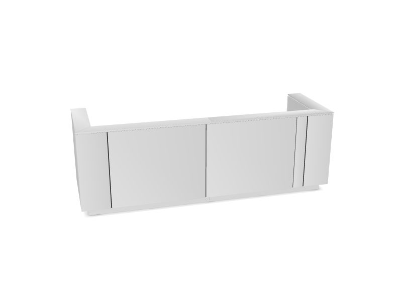 Recepcijas lete ICE, M1 - balts melamīns, M1 - balts melamīns, J4 - melns melamīns, 3214x1022