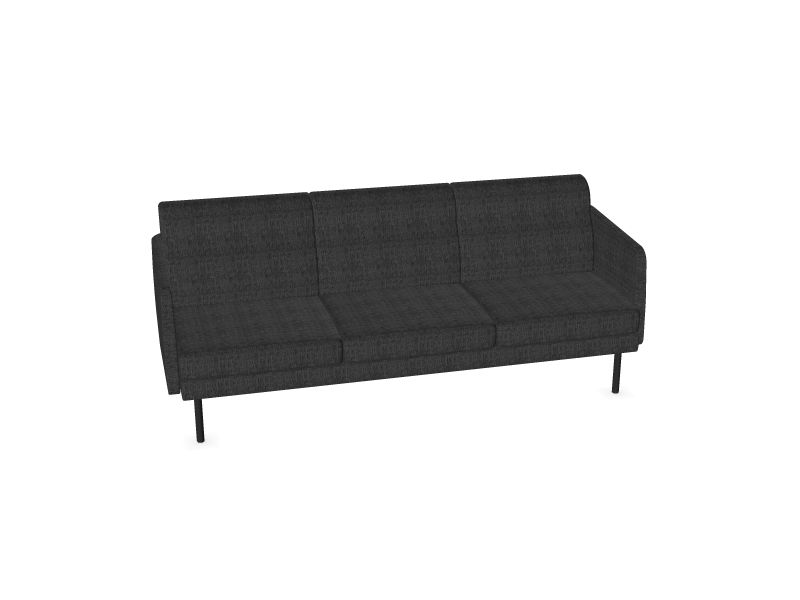 Trīsvietīgs dīvāns ARCIPELAGO, A3 - melns, AD1 - tumši pelēks