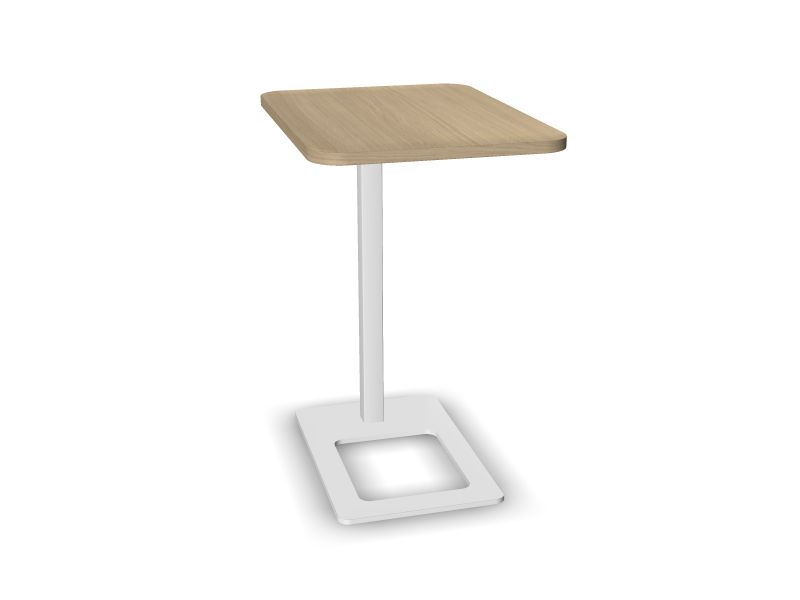 Kafijas galdiņš MOBI, D1 - balināts ozola melamīns, E - balts