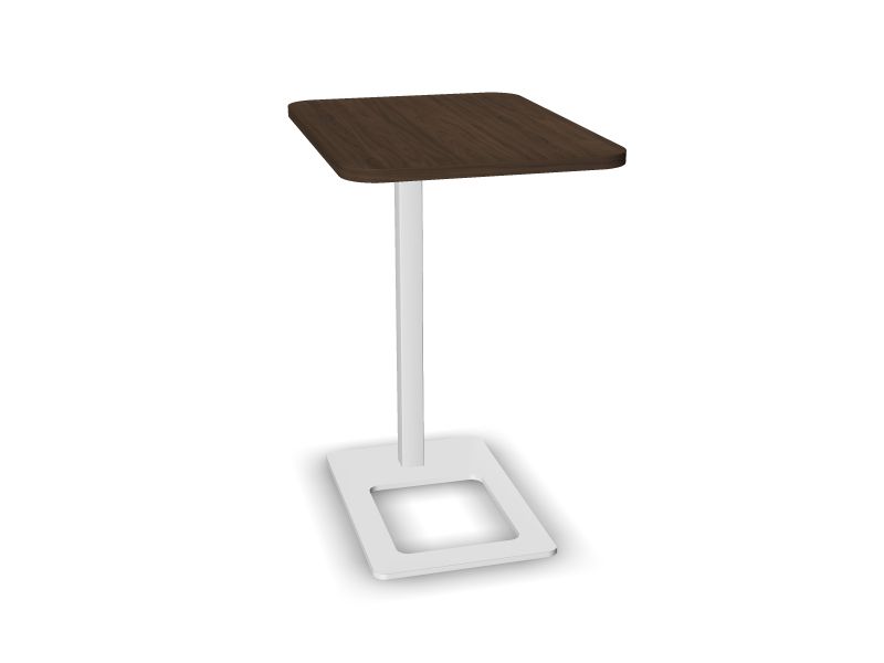 Kafijas galdiņš MOBI, D4 - tumšs melamīna valrieksts, E - balts