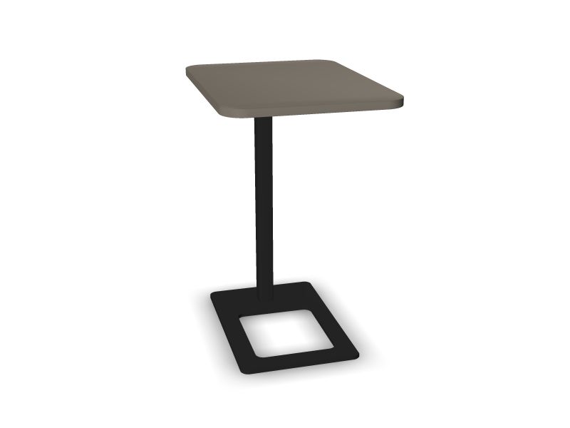 Kafijas galdiņš MOBI, N2 - pelēks kubīta melamīns, A - Melns