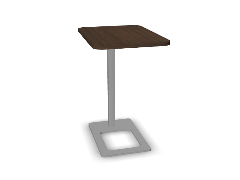 Kafijas galdiņš MOBI, D4 - tumšs melamīna valrieksts, M - Metālisks