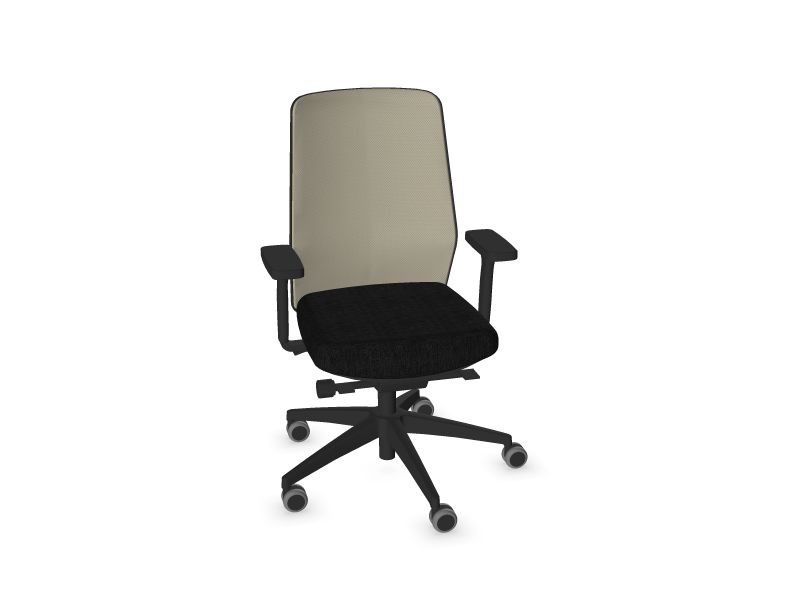 SURF. Frame colour - Black. Star colour - Black. Seat colour - Graphite. Backrest colour - Cotton grey.