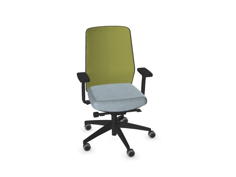 SURF. Frame colour - Black. Star colour - Black. Seat colour - Sky blue. Backrest colour - Lime green.