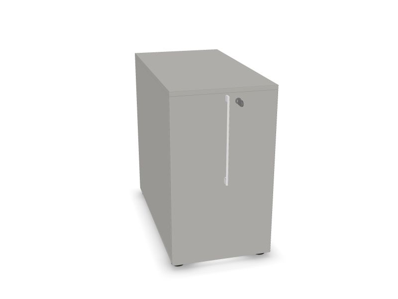 Skapis ar atvilktni BOXI, N3 - pērļu pelēks melamīns, 800x420x740, N3 - pērļu pelēks melamīns