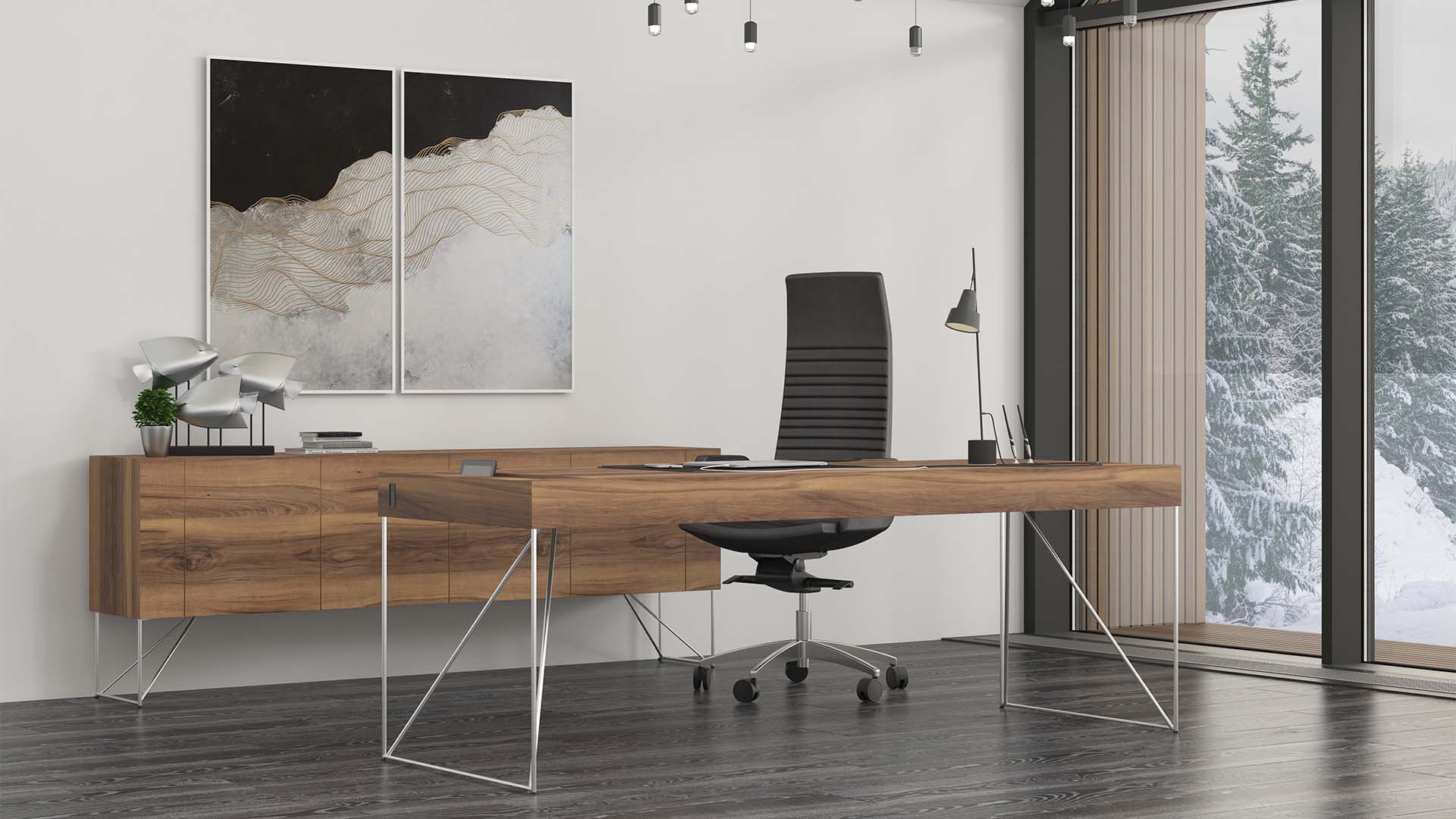 AIR Executive cabinet, AA - Oak veneer, A - Black