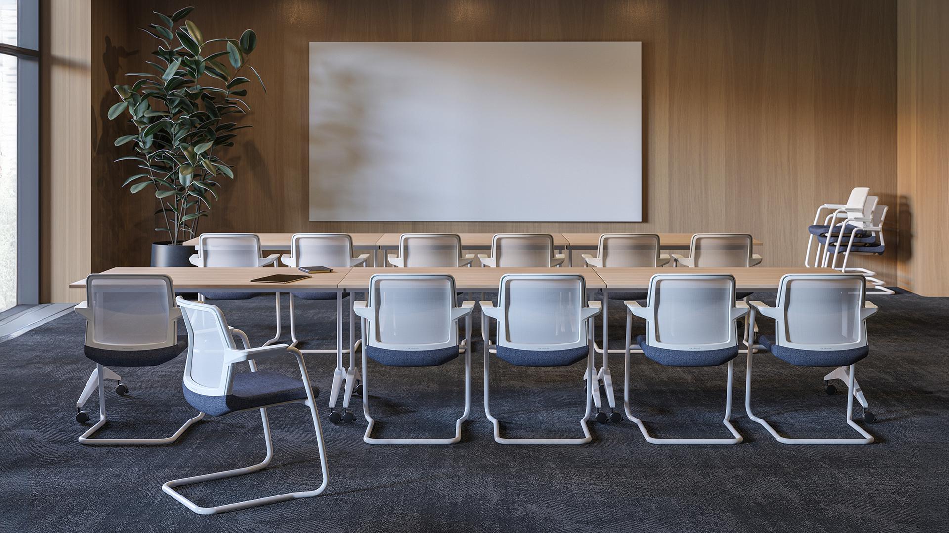 FLIP-TOP Conference table, E - White, 1400x800